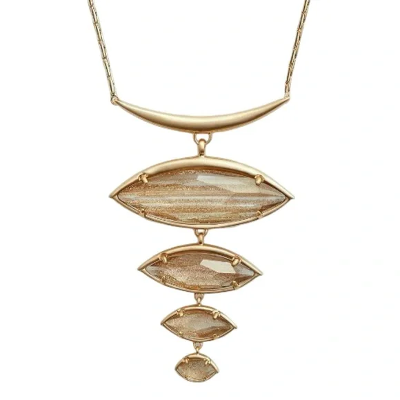 KENDRA SCOTT • Gold Morris Gold Dusted Glass Adjustable Slider Necklace